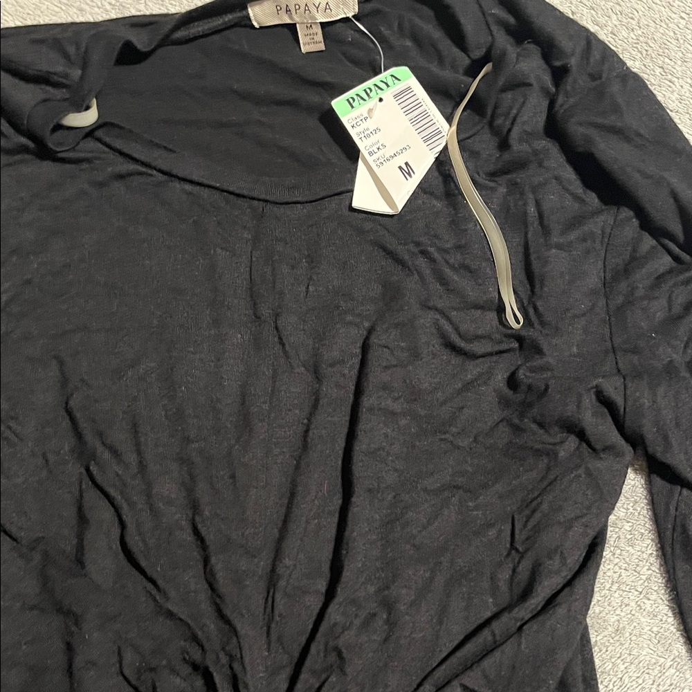 Papaya Charcoal Long Sleeve Top